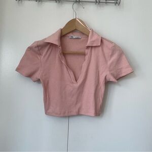 Zara crop t shirf